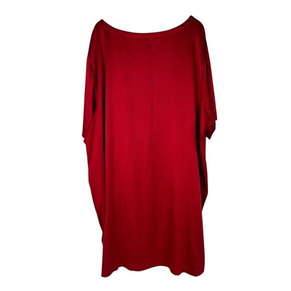 Torrid Red Satin Pocket Nightgown Chemise Short Sleeve size 4 / 4X - Picture 2 of 6